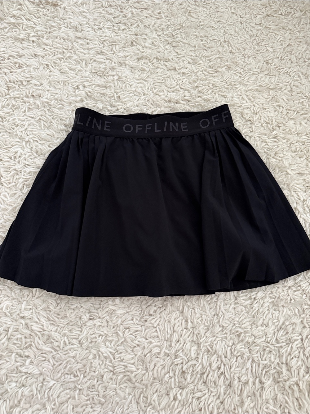 Offline by Aerie Black Pleated Mini Skirt